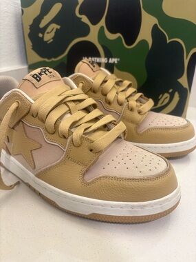 Bape Kids' Sta Low Top Sneakers - Wheat/Beige